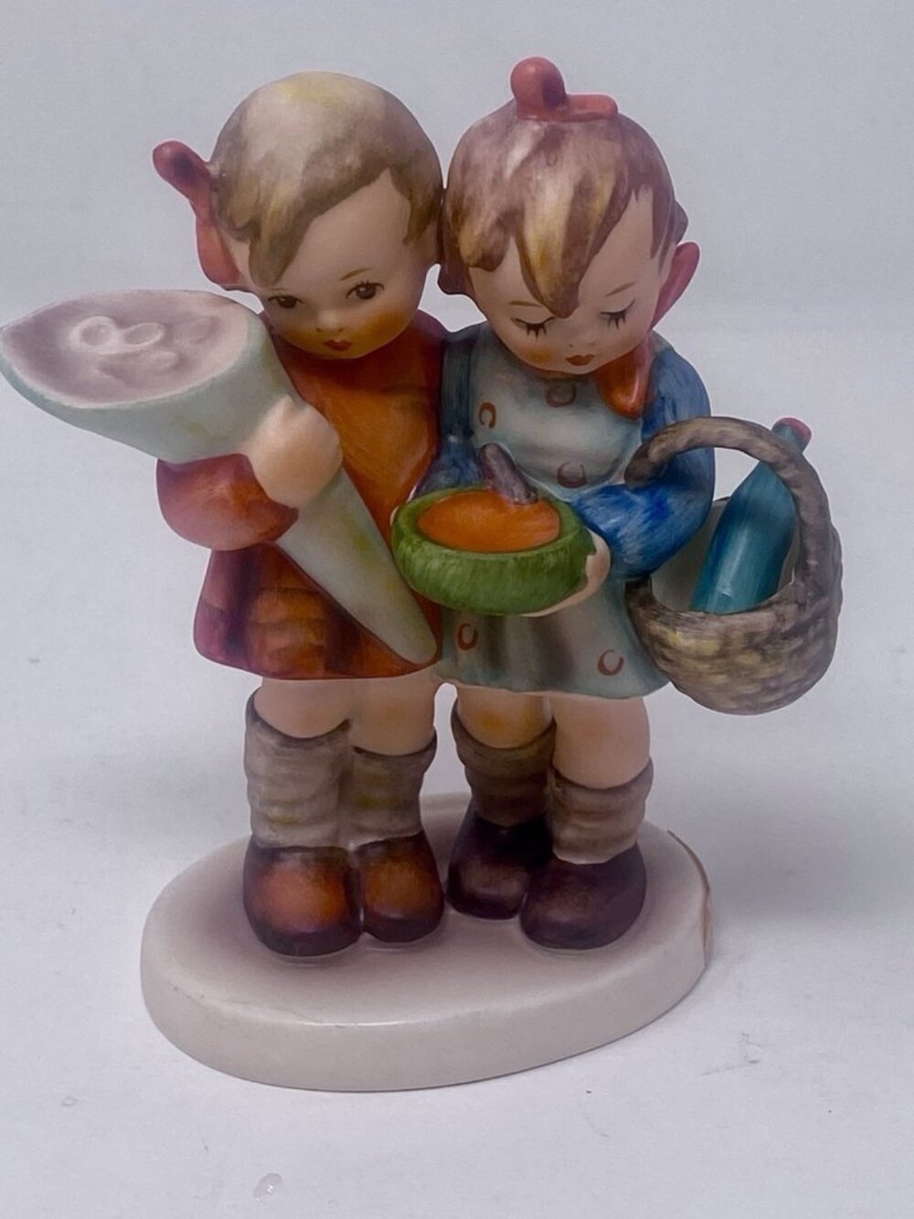 Goebel Hummel Going To Grandmas # 52 TMK4 Figurine Germany Boy & Girl Signed